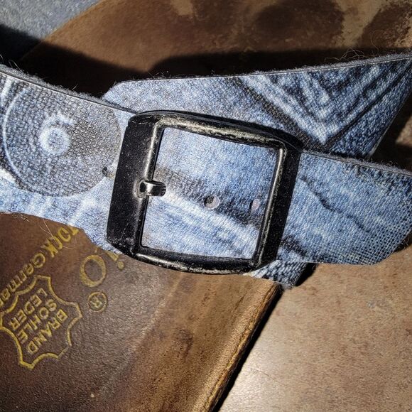 Birkenstock Papillio Gizeh Denim Print Sandal size 39 - Picture 6 of 9